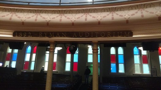 Looking ouside from Ryman Auditorium Nashville, TN 10-24-2019