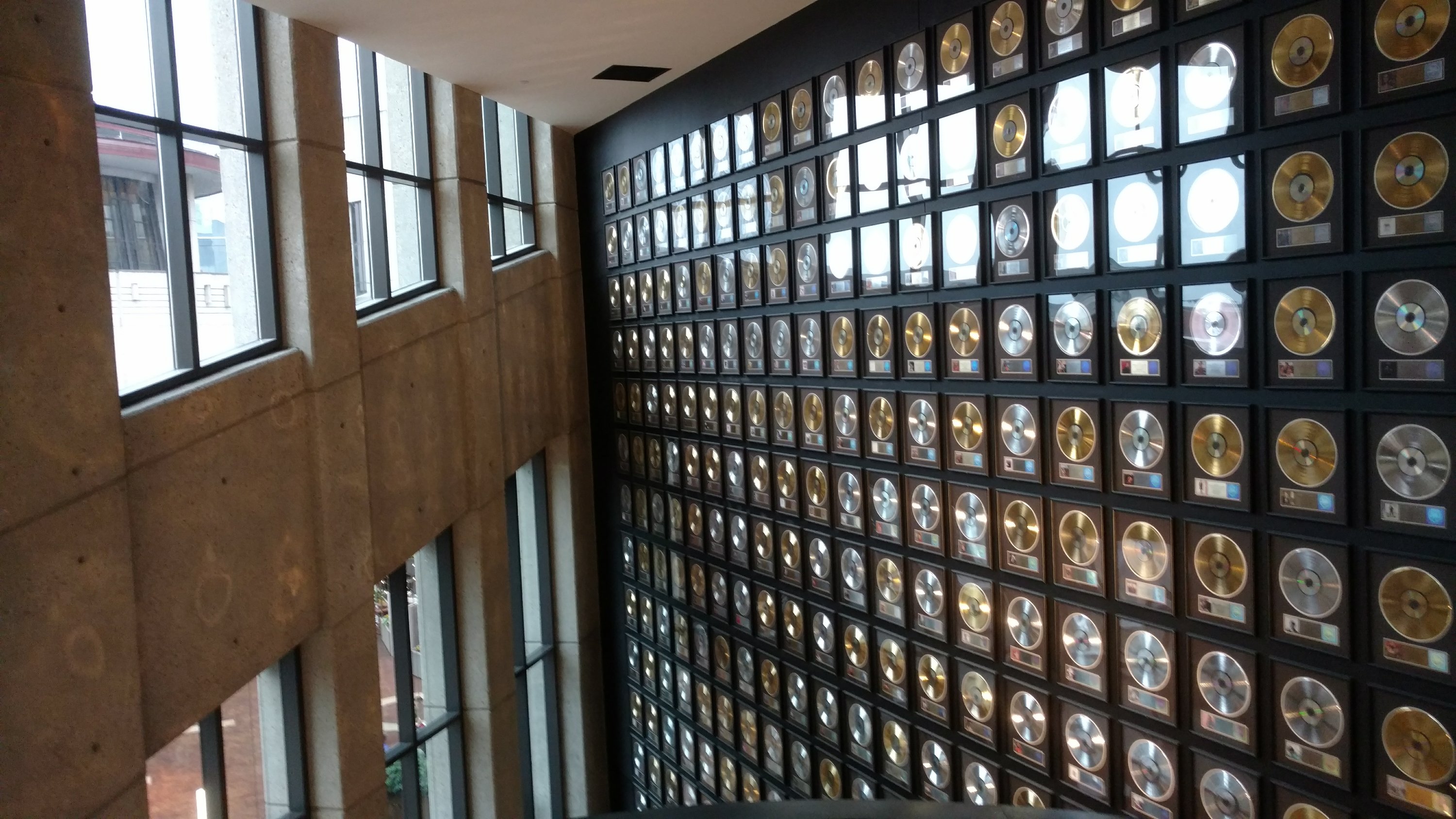 Country Music Hall of Fame wall of gold, silver and platinum records