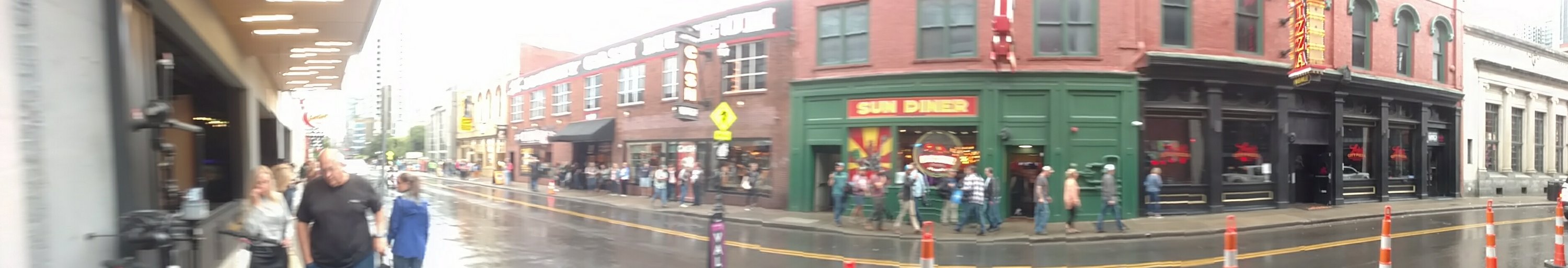 Panorama of Honky Tonk section of Nashville, TN
